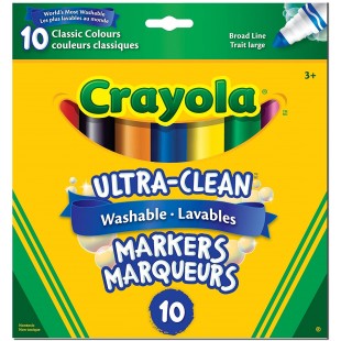 Crayola - Boîte de 10 marqueurs lavables (classique)
